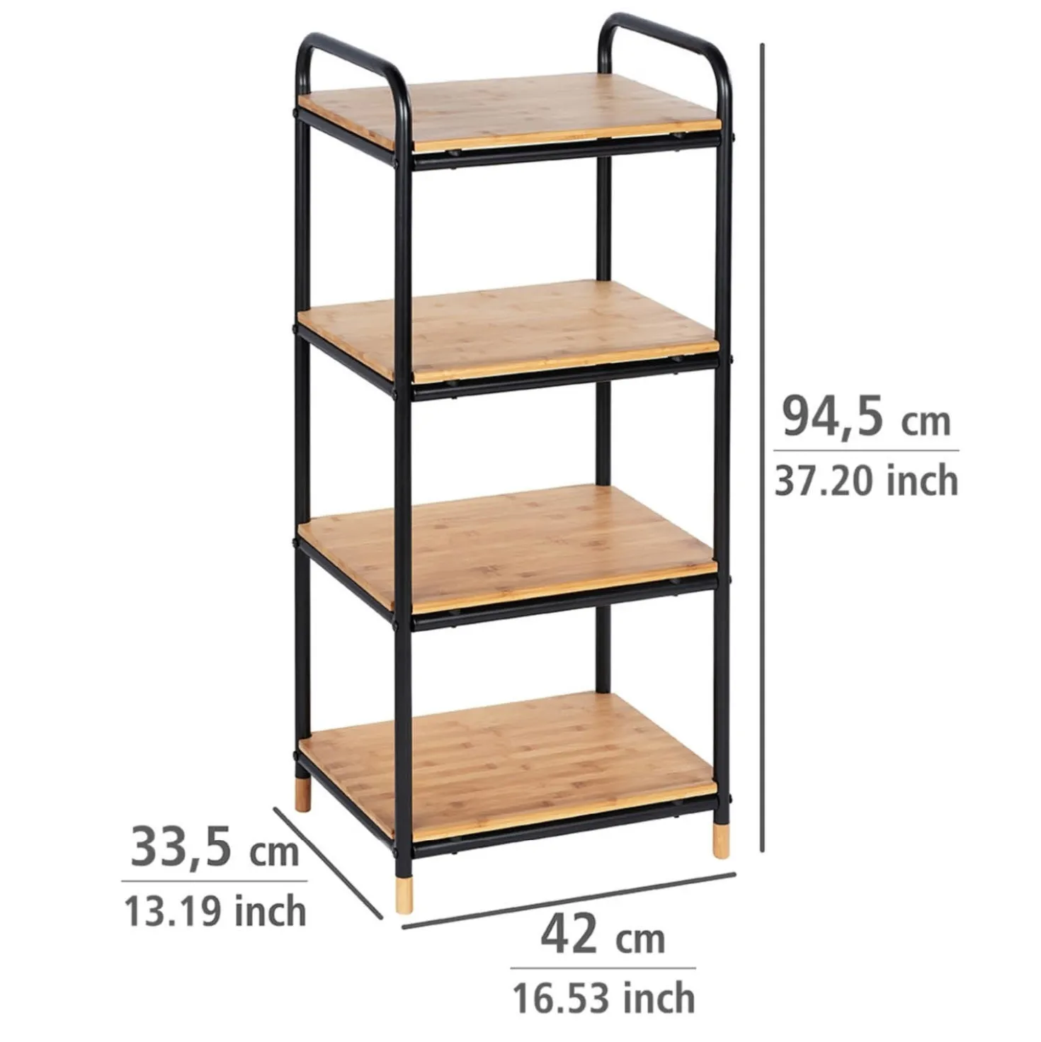 Regal Loft 4 Etagen aus Bambus WENKO