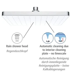 Regenduschkopf „Automatic Cleaning“ WENKO, 25×17 cm
