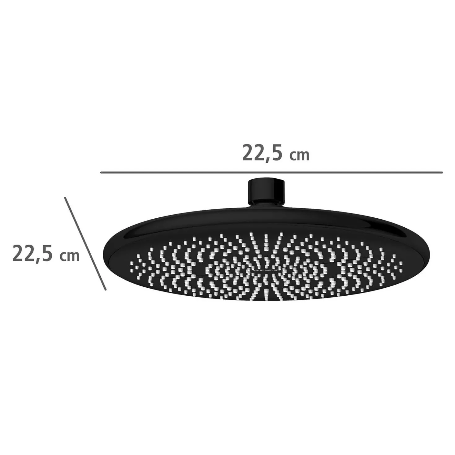 Regenduschkopf „Watersaving“ Schwarz WENKO