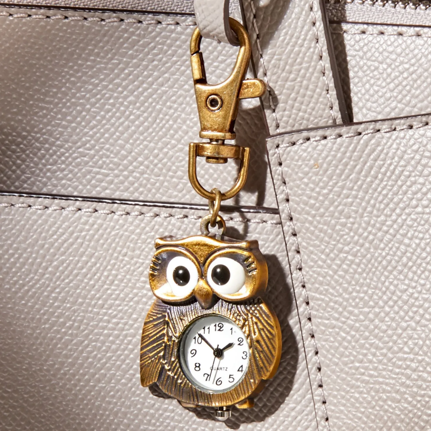 Schlüsselanhänger "Eulen-Uhr" 2-in-1