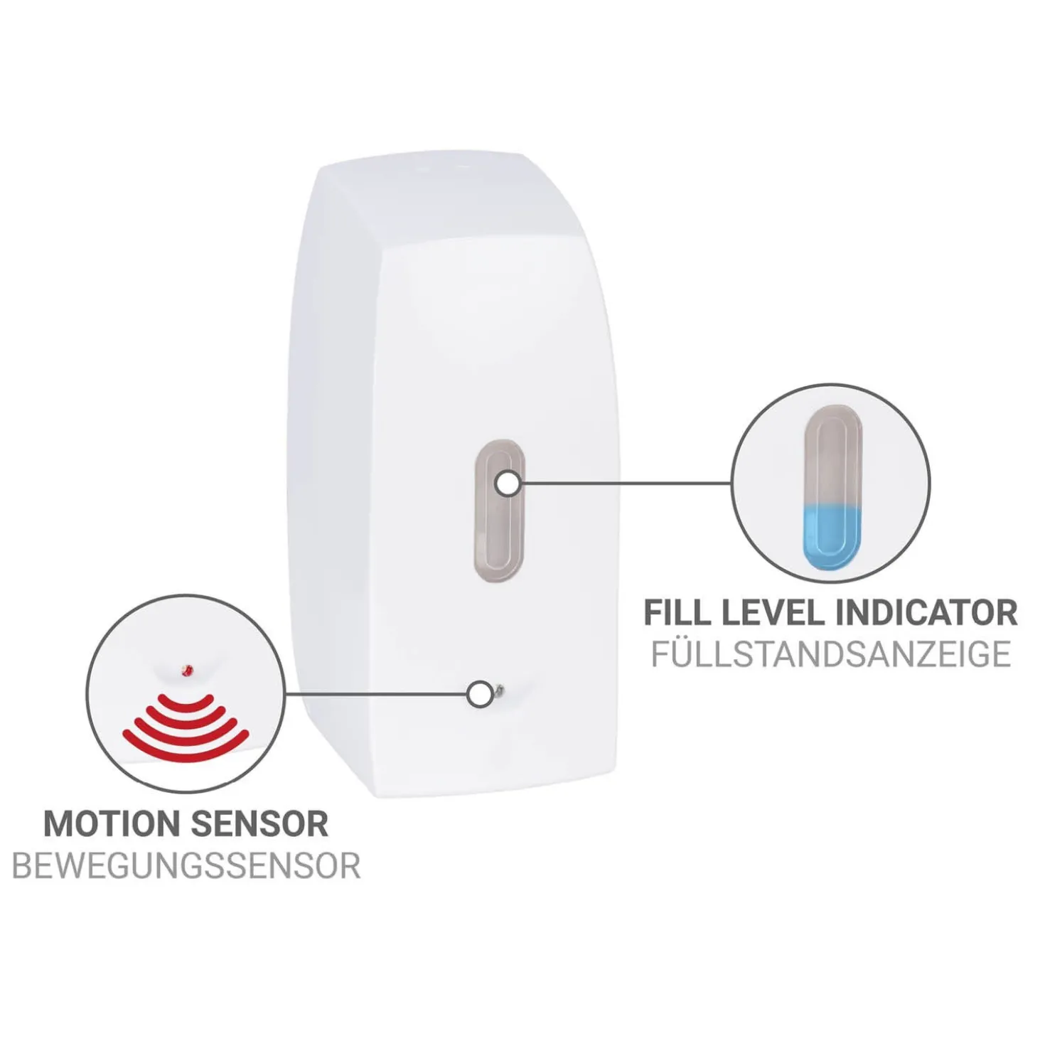 Sensor-Seifenspender „Tirano“, 500 ml, weiß WENKO