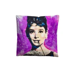 SID MAURER Mikrofaser Bettwäsche Audrey Hepburn viola, 1x 135x200 cm + 1x 80x80 cm