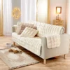 Sofaüberwurf 3-Sitzer "Bubble-Fleece" 180 x 150 cm creme Eldo