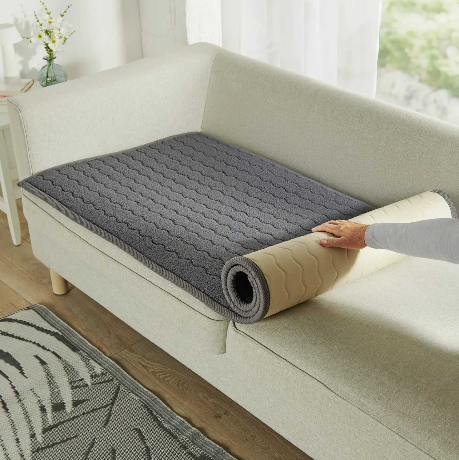 Sofa-Sitzauflage 3-Sitzer dunkelgrau