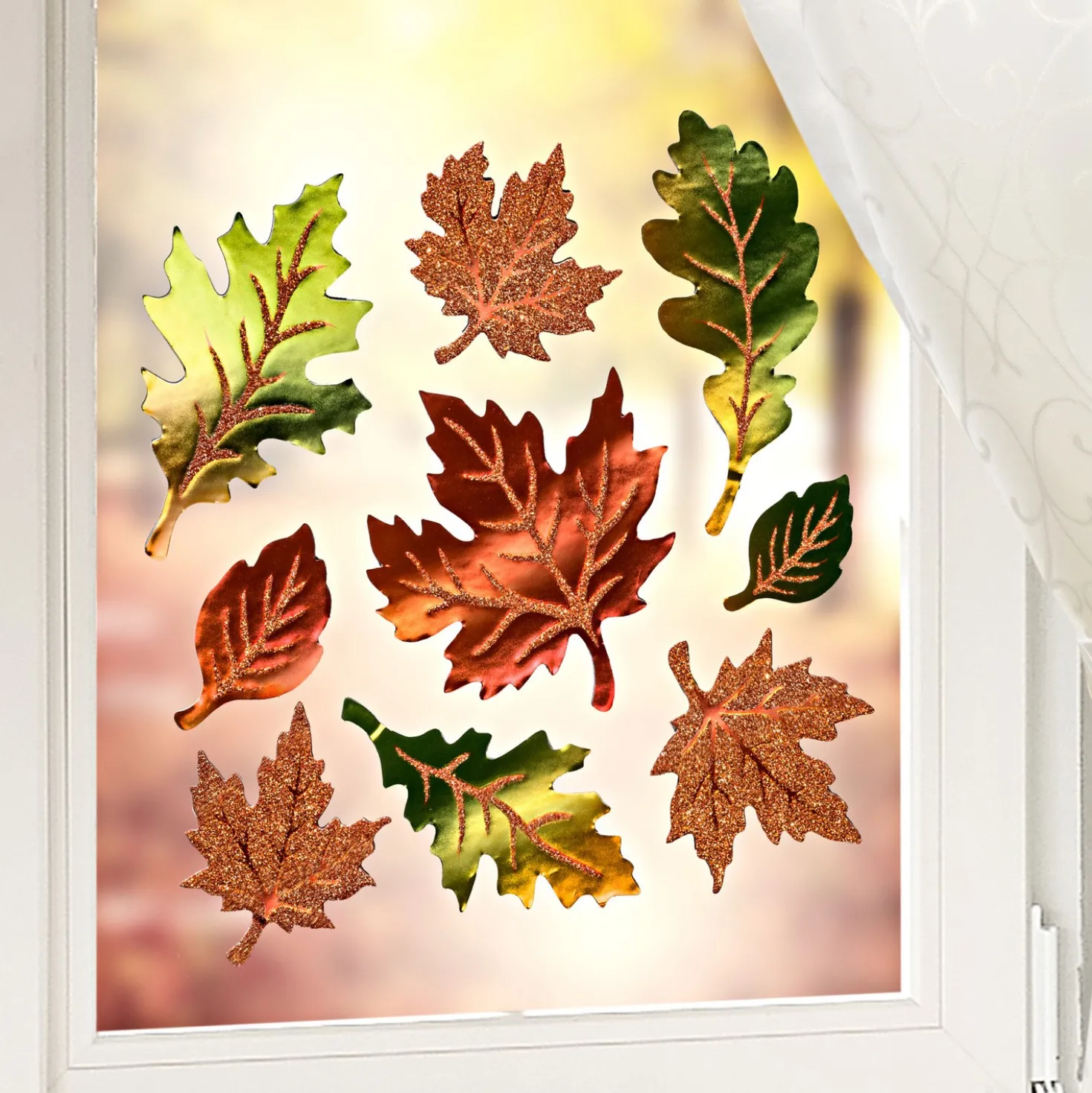 Soft-Fensterbilder "Herbstlaub"
