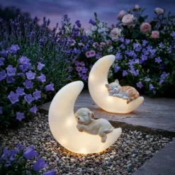 Solardeko "Hund auf dem Mond"