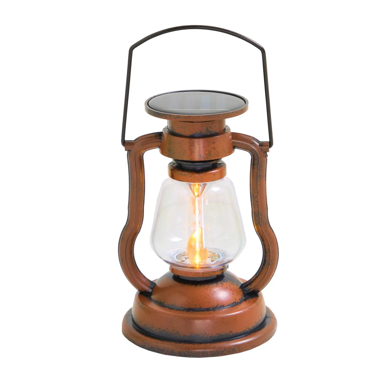 Solar-Sturmlaterne in Bronzeoptik