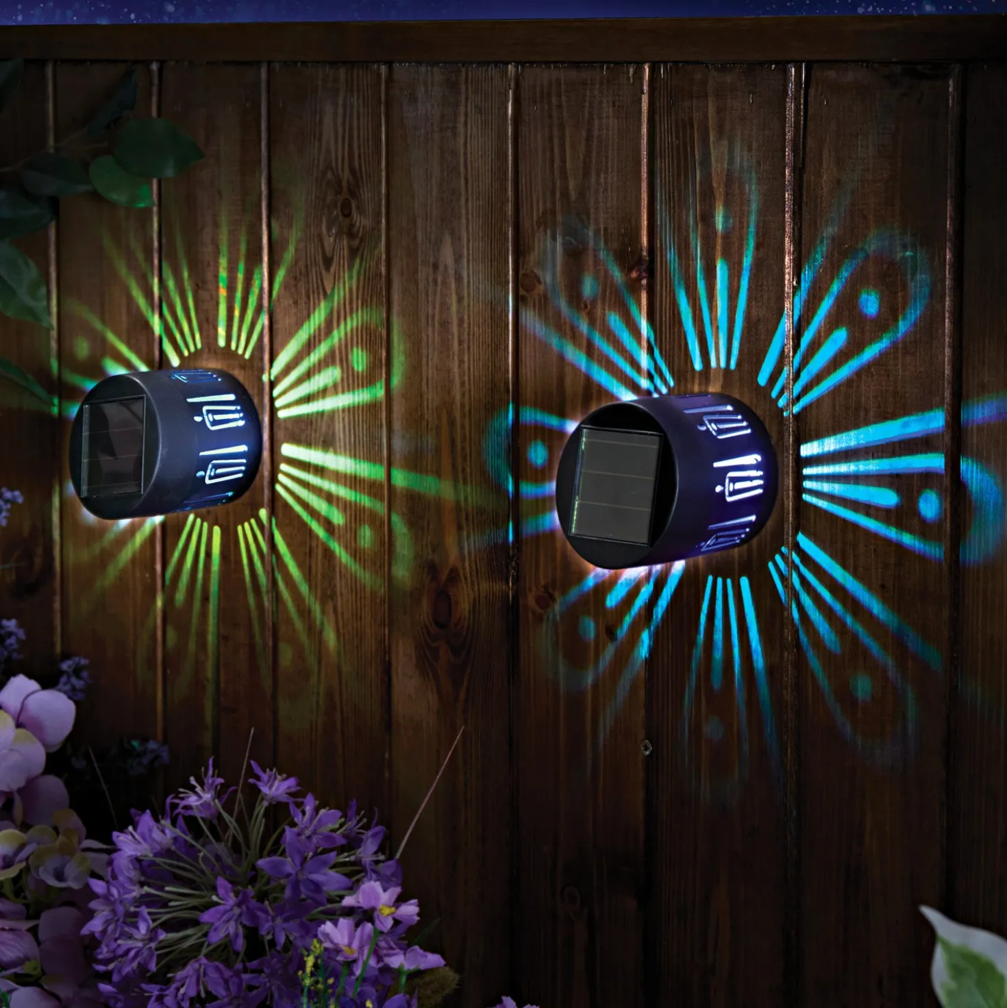 Solar-Wandleuchten "Blumen" 2er-Set Gainsborough