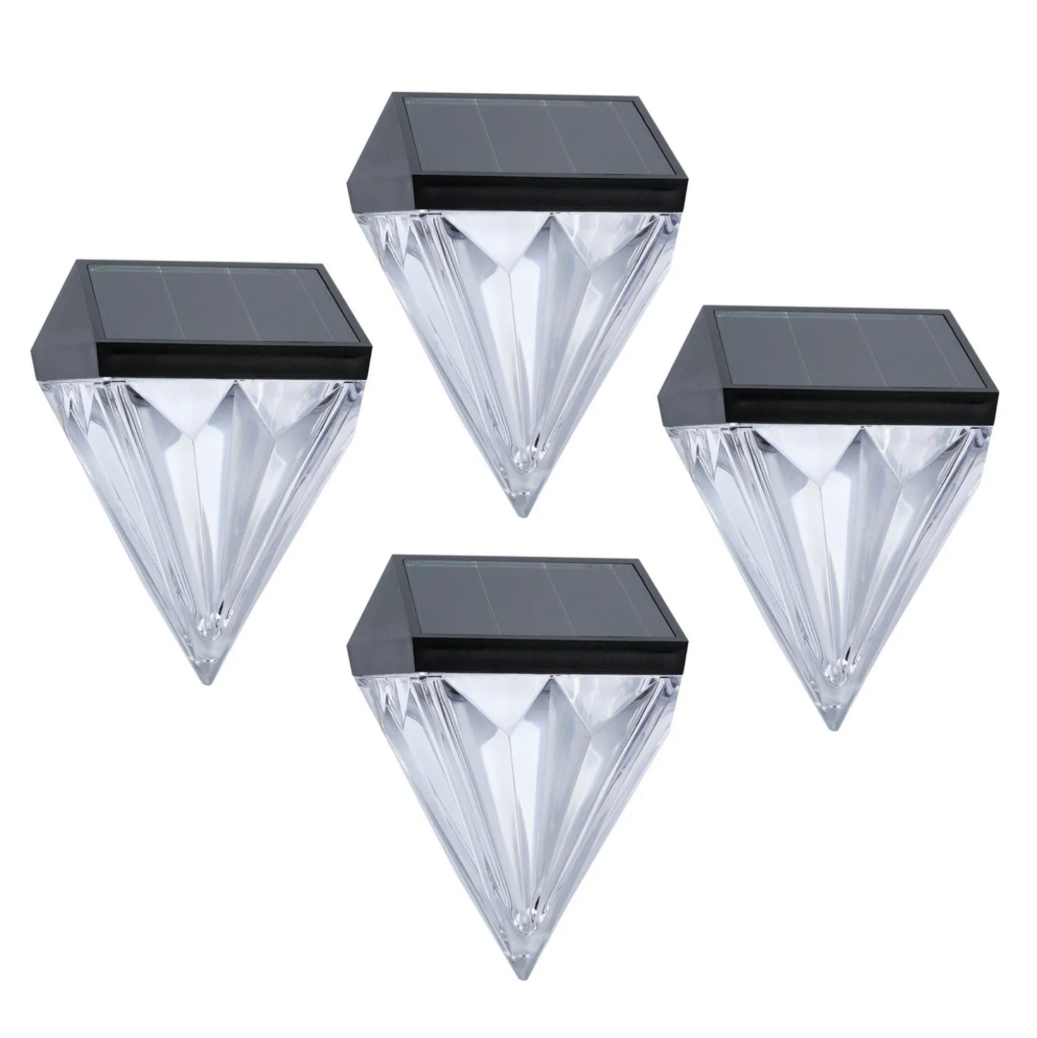 Solar-Zaunleuchten "Diamant" 4er-Set Gainsborough