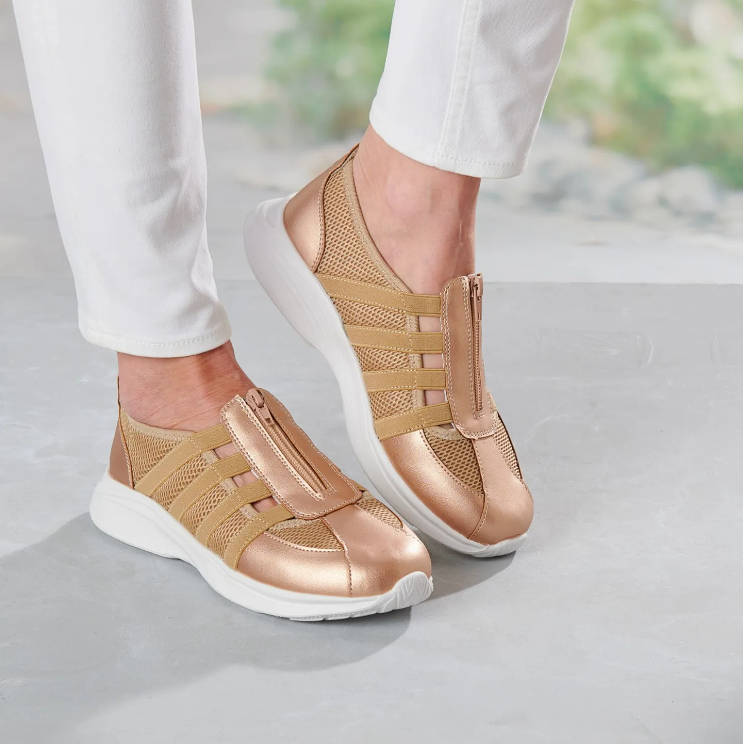 Sommer-Sneaker "Sunny" gold-metallic