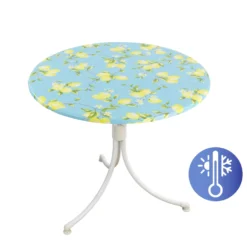 Spanntischdecke Zitrone XL Ø 85–105 cm