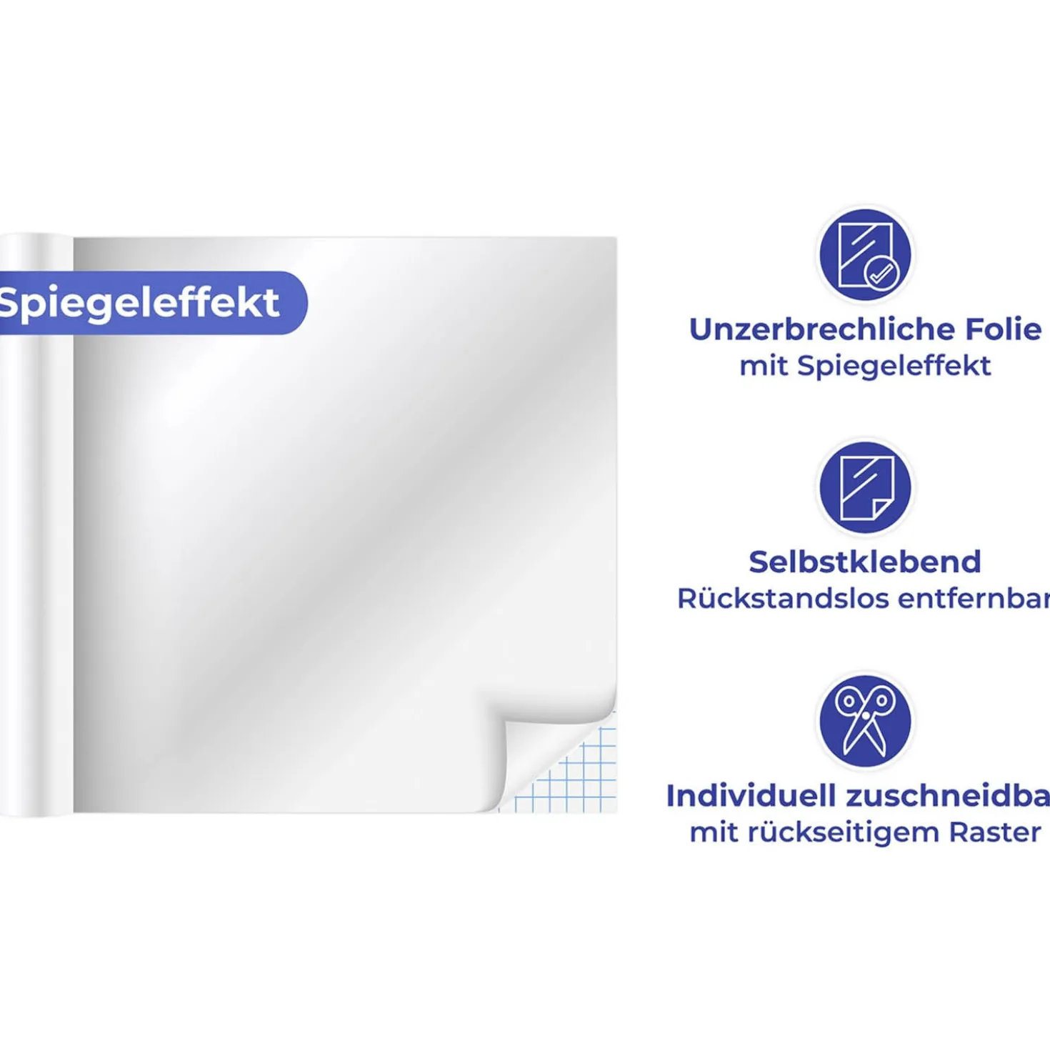 Spiegeleffekt-Folie 2er-Set zuschneidbar Maximex