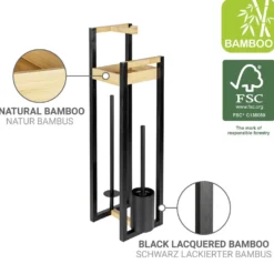 Stand WC-Garnitur 4-in-1 „Braidi“ Bambus WENKO