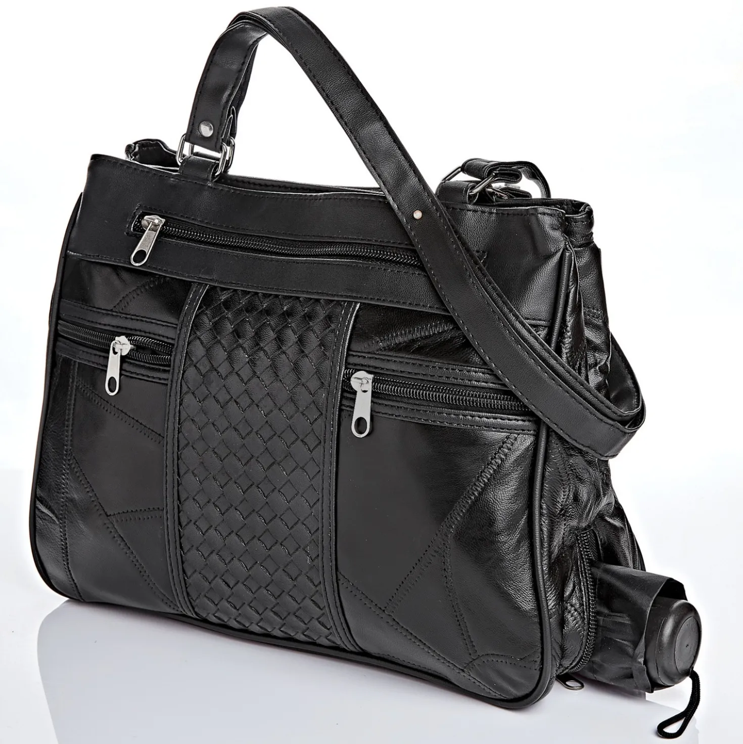 Tasche mit Schirm schwarz