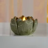 Teelichthalter "Blüte" khaki Eldo