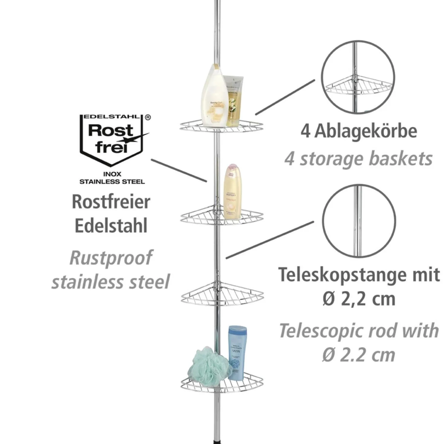 Teleskop-Duschecke „Prea“ WENKO