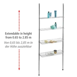 Teleskopregal Ellera mit 2 Ablagen & 2 Körben WENKO