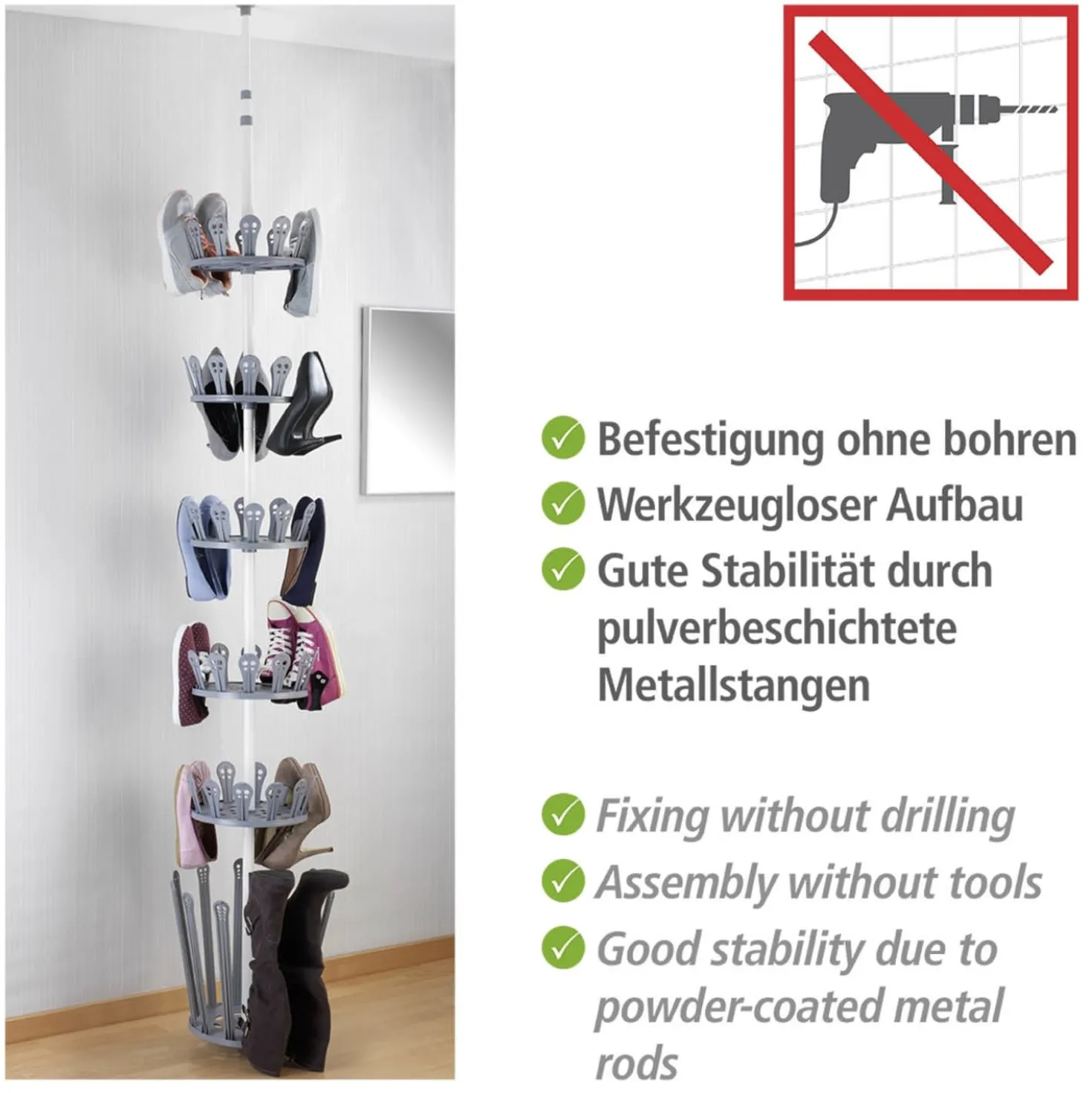 Teleskop-Schuhregal Achilles WENKO