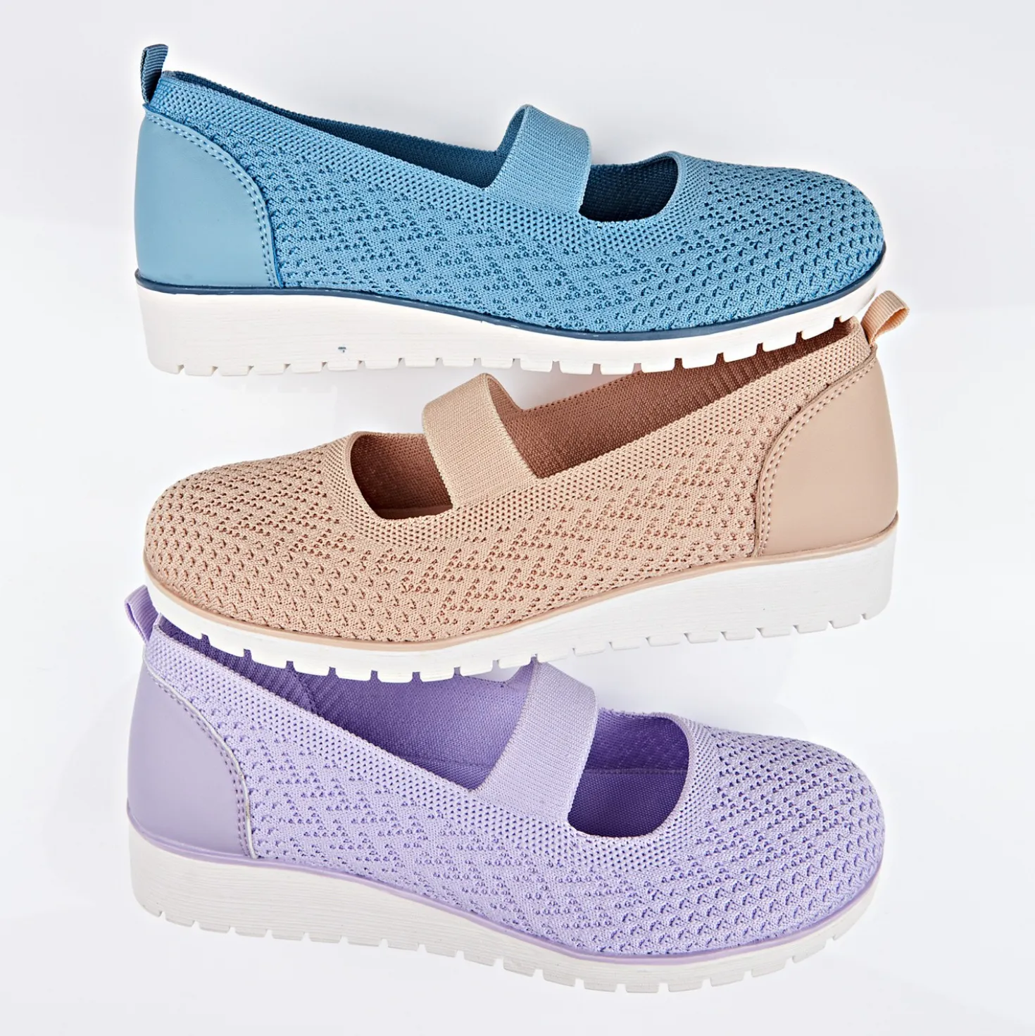 Textil-Slipper "Janine" himmelblau Amélie di Santi