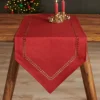 Tischläufer "Blätterranken" 40 x120 cm rot Eldo