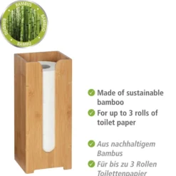 Toilettenpapierhalter „Bambusa“ aus Bambus WENKO