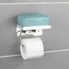 Toilettenpapierhalter 2-in-1 Edelstahl WENKO