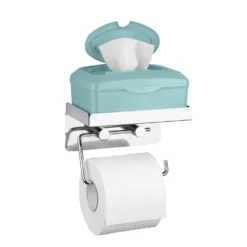 Toilettenpapierhalter 2-in-1 Edelstahl WENKO