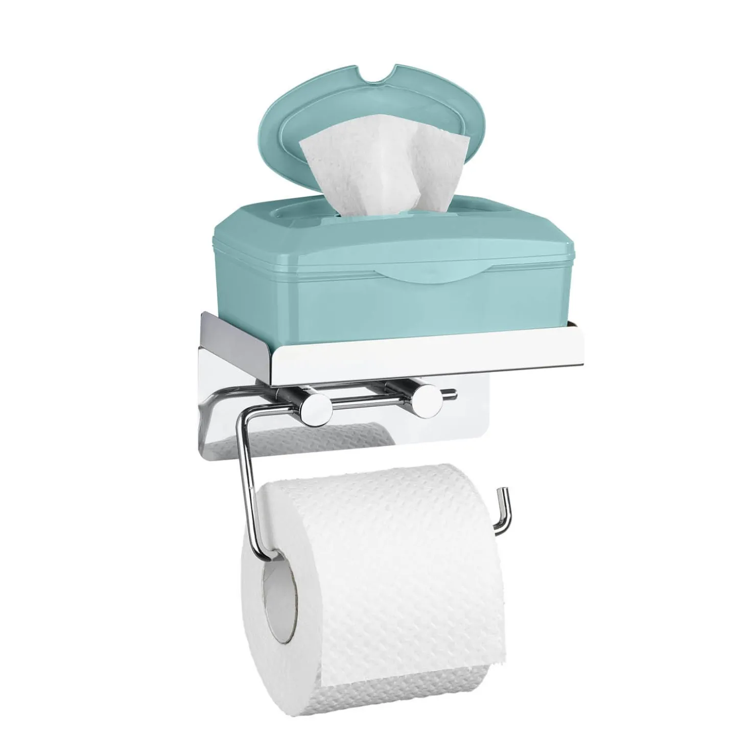 Toilettenpapierhalter 2-in-1 Edelstahl WENKO