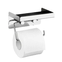 Toilettenpapierhalter 2-in-1 Edelstahl WENKO