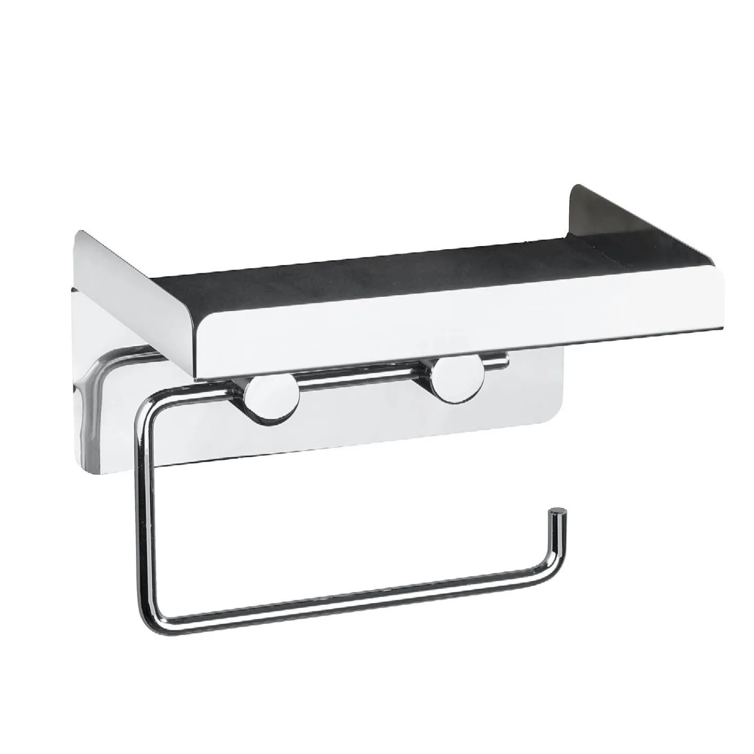 Toilettenpapierhalter 2-in-1 Edelstahl WENKO