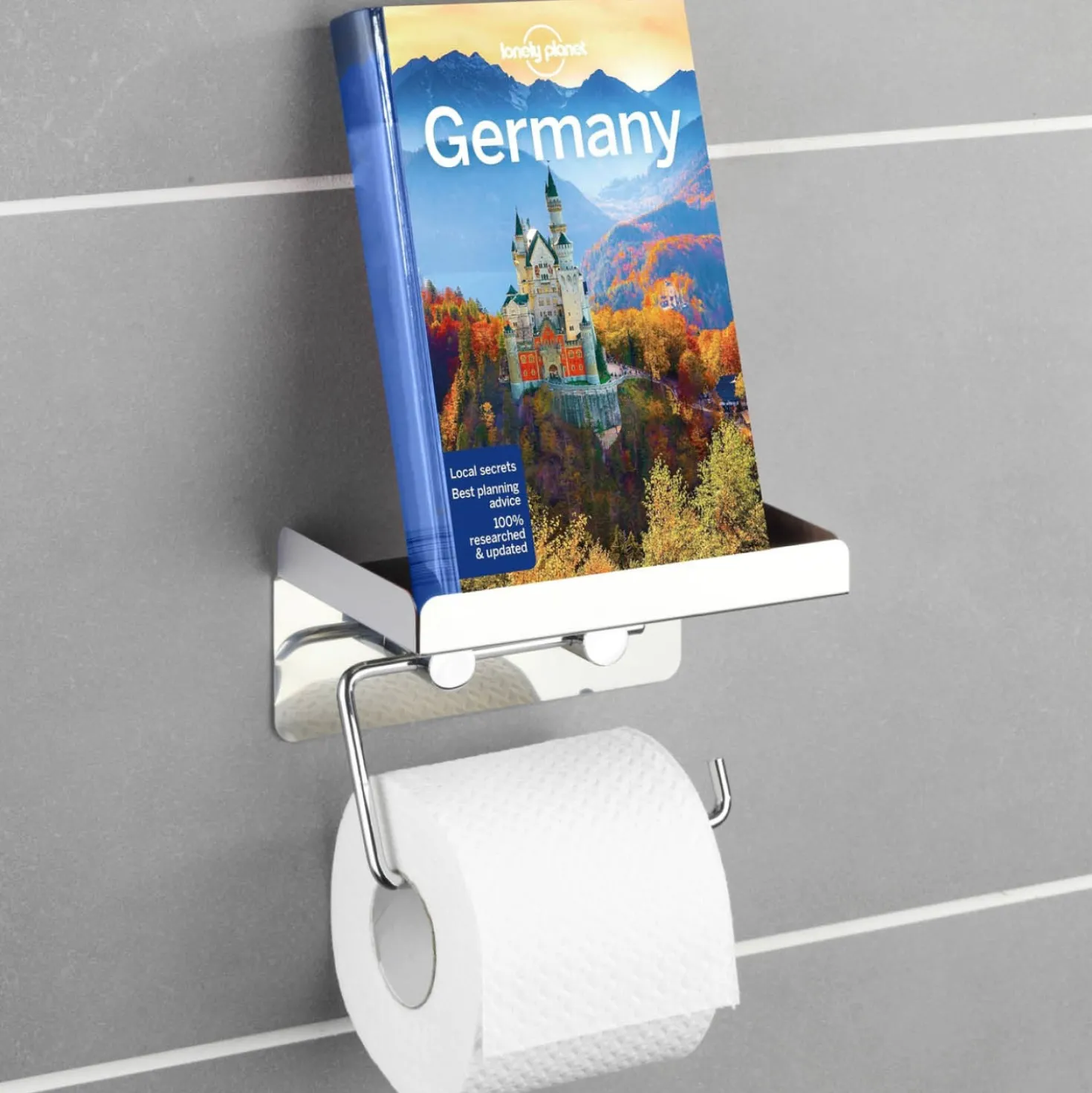 Toilettenpapierhalter 2-in-1 Edelstahl WENKO