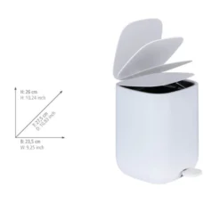 Treteimer „Davos“, 6,5 L, weiß, Easy-Close WENKO