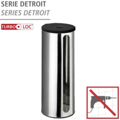 Turbo-Loc® Ersatzrollenhalter „Detroit“ Edelstahl WENKO