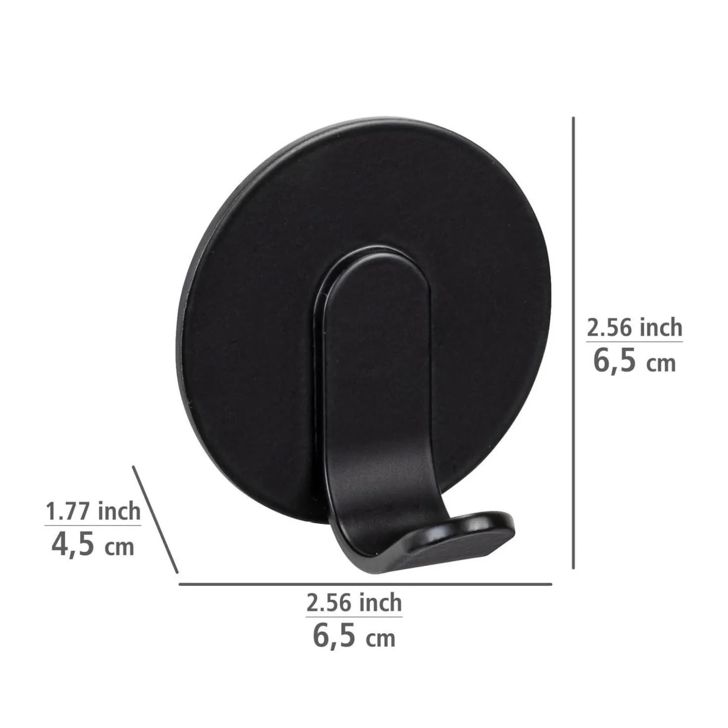 Turbo-Loc® Wandhaken „Bivio“, 3er Set, schwarz matt WENKO