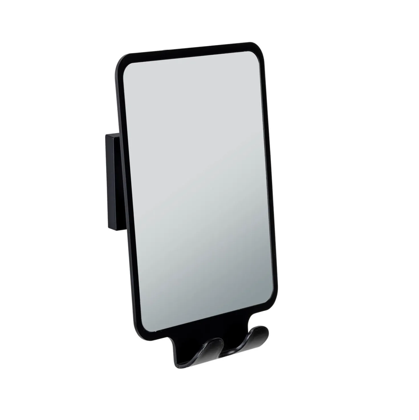Vacuum-Loc® Antibeschlagspiegel „Quadro“ Schwarz WENKO