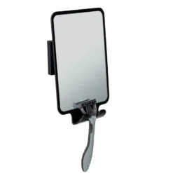 Vacuum-Loc® Antibeschlagspiegel „Quadro“ Schwarz WENKO