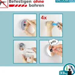 Vacuum-Loc® Haken, 4er Set, verchromt WENKO