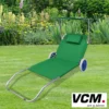VCM Gartenliege Sonnenliege rollbar Grün