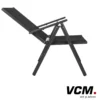 VCM Gartenstuhl 2er Set Anthrazit