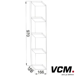 VCM Regal "Honsa-Stand" Weiß/Holz