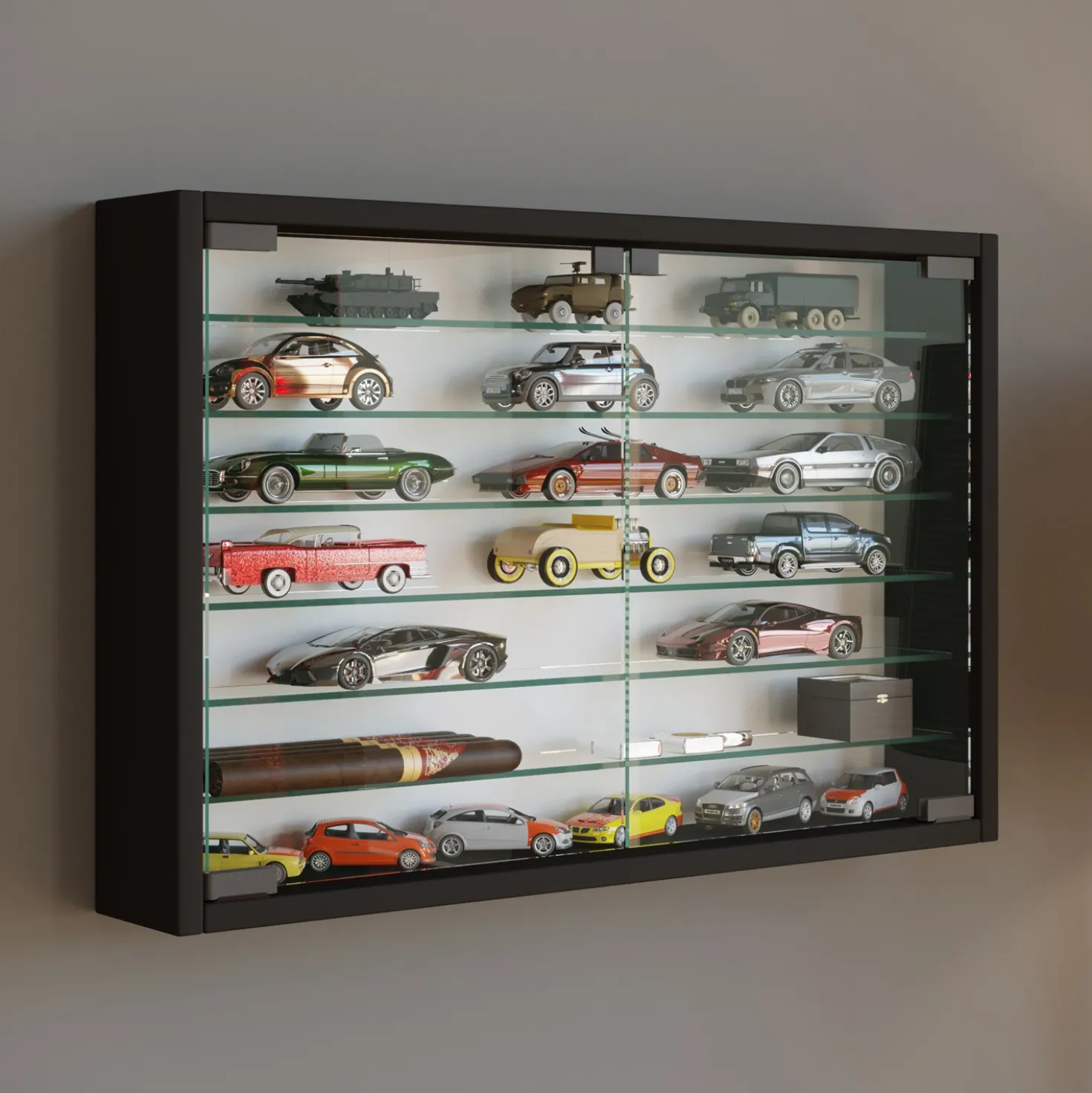 VCM Vitrine "Mandosa XL" Schwarz