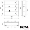 VCM Wandvitrine "Mandosa S" Buche