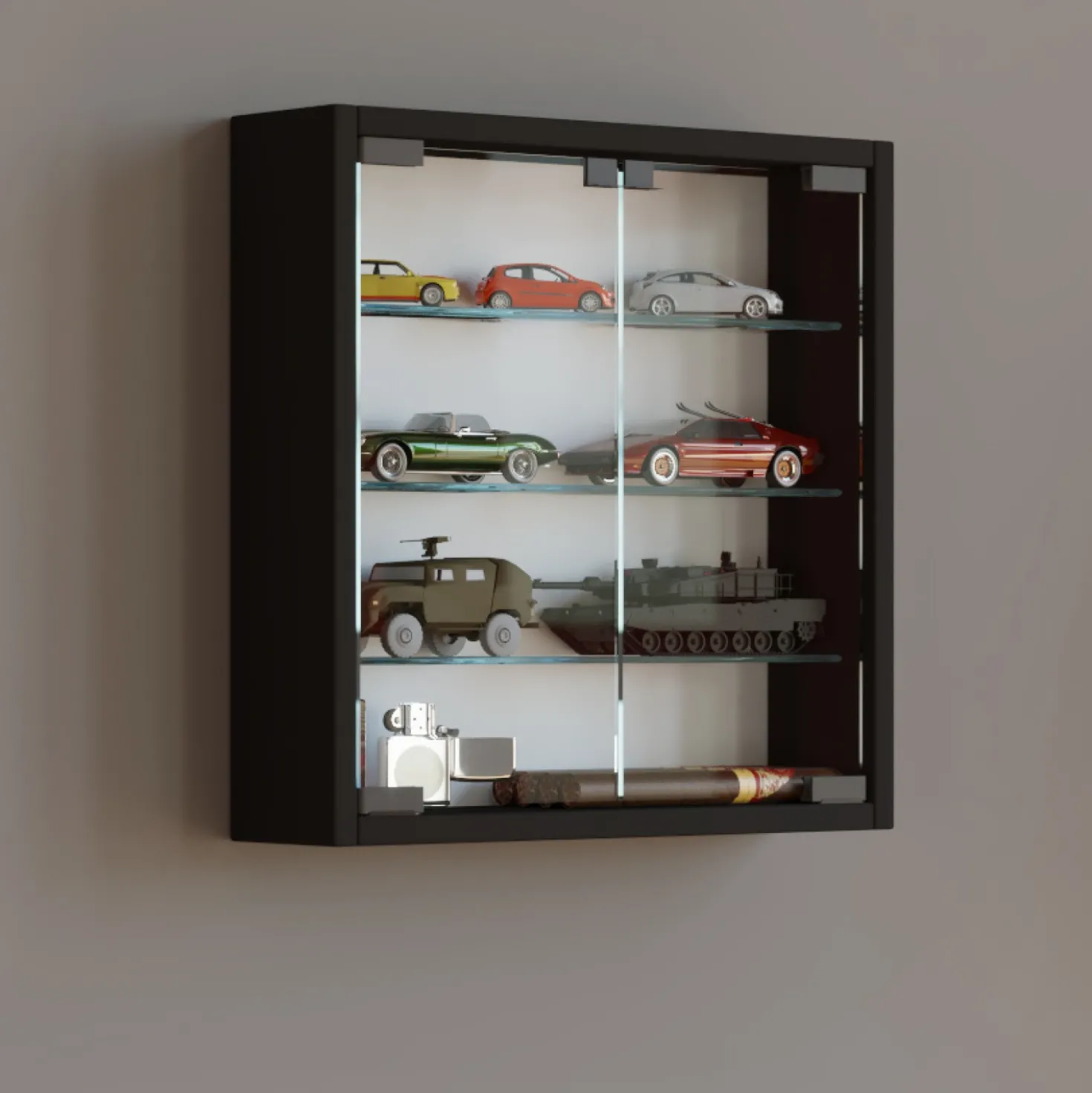VCM Wandvitrine "Mandosa S" Schwarz