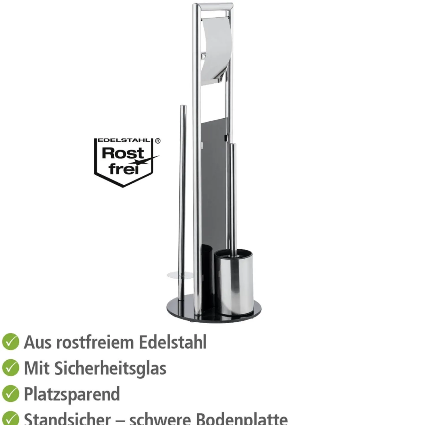 WC-Garnitur & Handtuchständer „Ravina“ 3in1 WC-Set WENKO