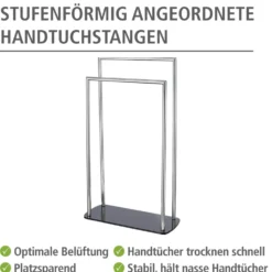 WC-Garnitur & Handtuchständer „Ravina“ 3in1 WC-Set WENKO