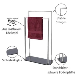 WC-Garnitur & Handtuchständer „Ravina“ 3in1 WC-Set WENKO