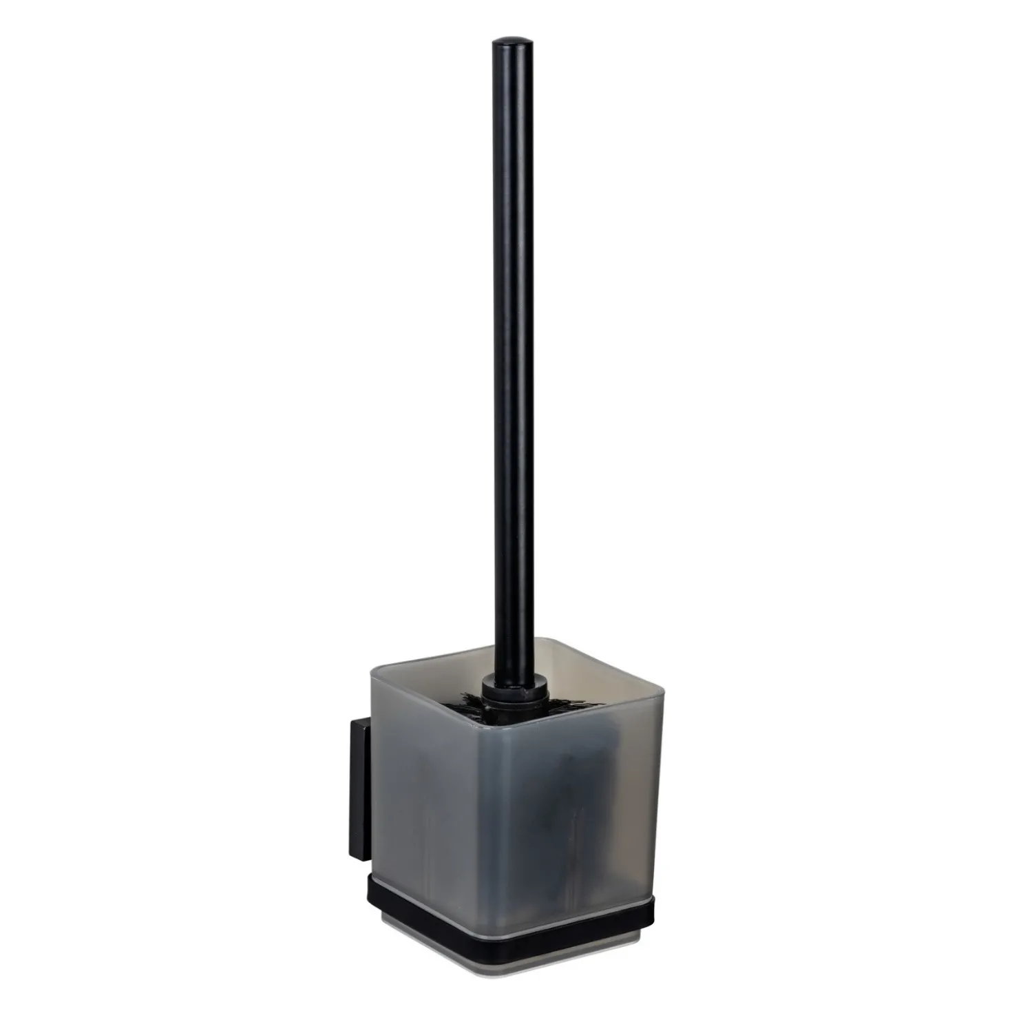 WC-Garnitur „Quadro“ Schwarz Vacuum-Loc® WENKO