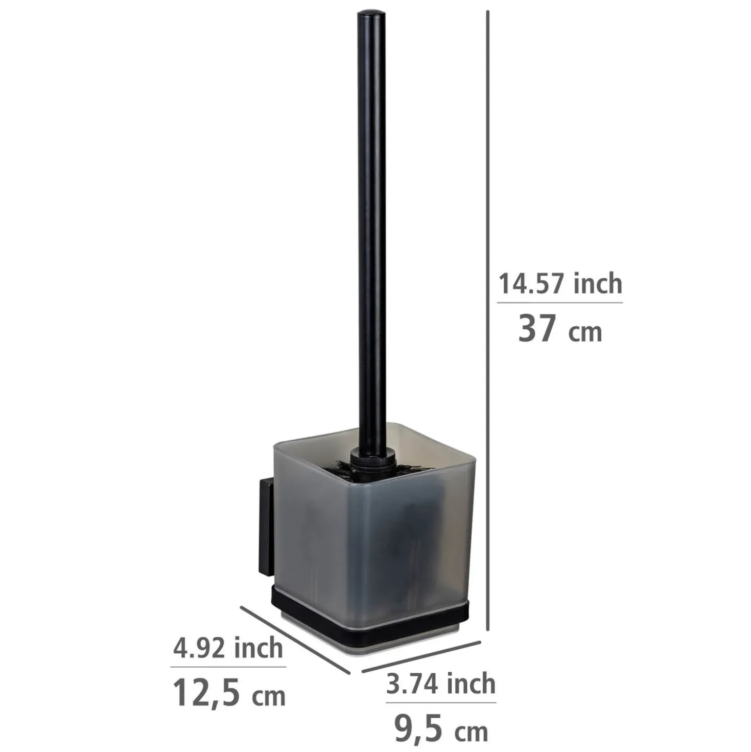 WC-Set „Vacuum-Loc® Quadro“ Schwarz WENKO