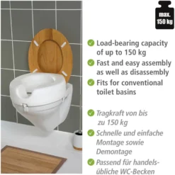 WC-Sitz-Erhöhung „Secura“ 150 kg Tragkraft WENKO