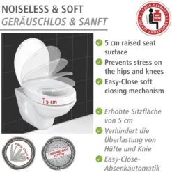 WC-Sitz „Secura Comfort“ mit Sitzflächenerhöhung WENKO